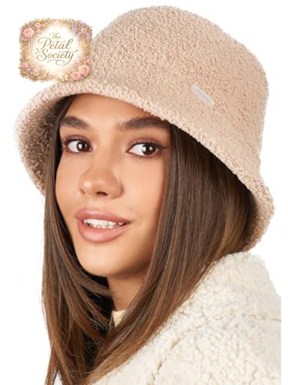 Fuzzy Faux Fur Sherpa Bucket Hat Winter Fleece Lined Cozy Warm